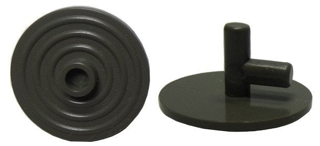 Lego Dark Gray Minifigure,Shield Circular  Round Ridged Face, Gebruikt, Lego, Accessoire, Ophalen of Verzenden