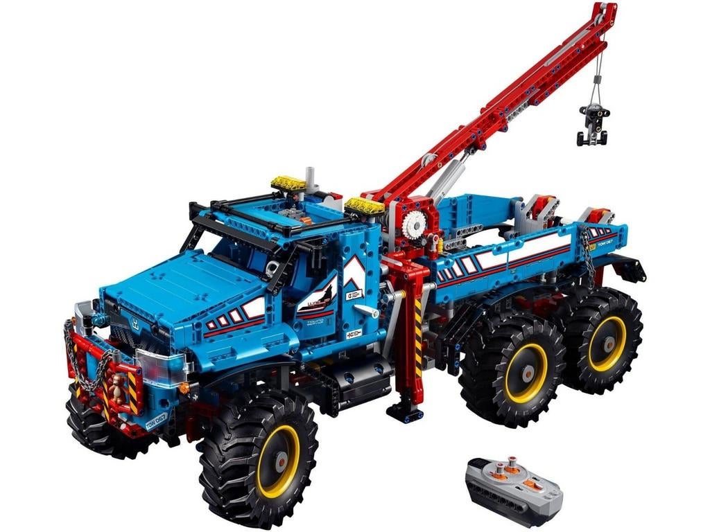 Lego Technic 42070 6x6 All Terrain Tow Truck, Ophalen, Zo goed als nieuw, Complete set, Lego