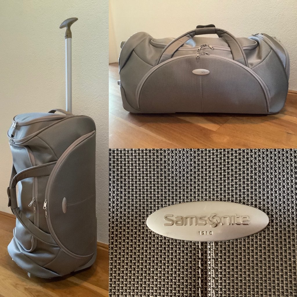 SAMSONITE reistas duffel tas bagage op wielen Champagne, Ophalen, Overige kleuren, Minder dan 35 cm, Zo goed als nieuw