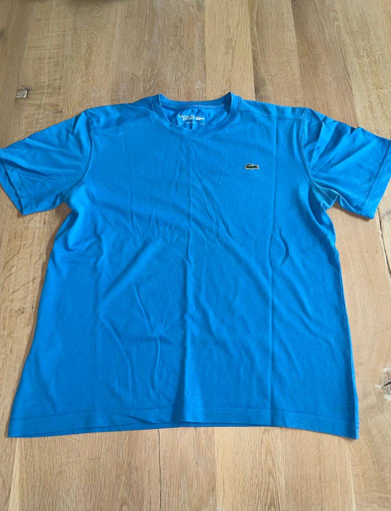 Blauwe Lacoste Heren T-Shirt, Kleding | Heren, T-shirts, Ophalen of Verzenden, Zo goed als nieuw, Maat 48/50 (M), Blauw
