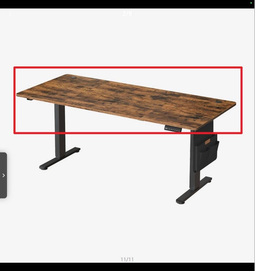 Bureau met nieuw blad (180x80 cm) en verstelbare poten, Ophalen, Nieuw
