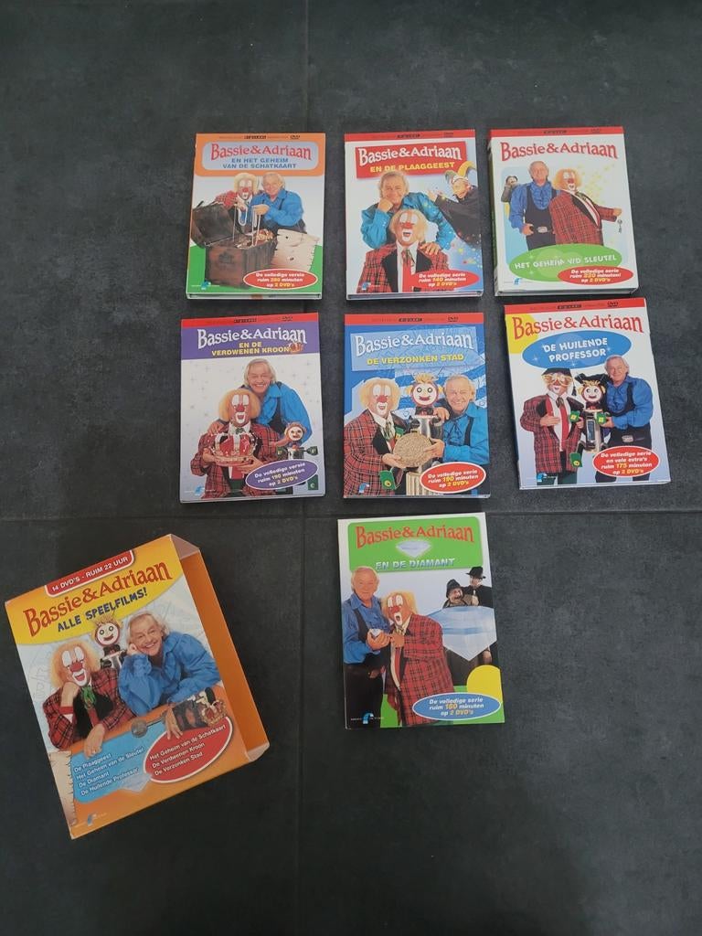 Bassie & Adriaan 14 st dvd box, Alle leeftijden, Ophalen of Verzenden, Zo goed als nieuw