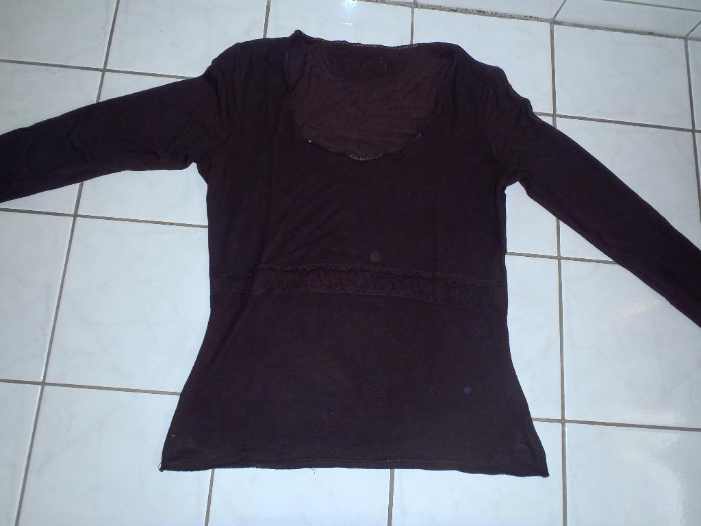 Leuk damesshirt van JUST B, Bruin, Ophalen of Verzenden, Lange mouw, Maat 36 (S)