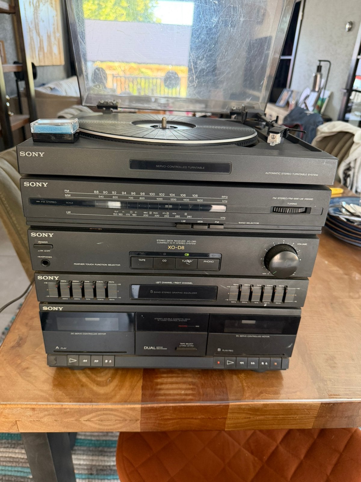 Sony stereo installatie platenspeler equalizer versterker, Ophalen of Verzenden, Zo goed als nieuw, Sony
