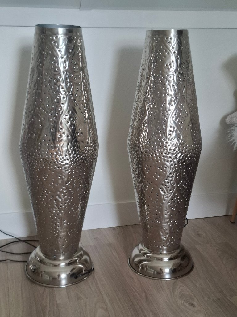 Vloerlampen 2x, Ophalen, Gebruikt, Metaal, Minder dan 100 cm