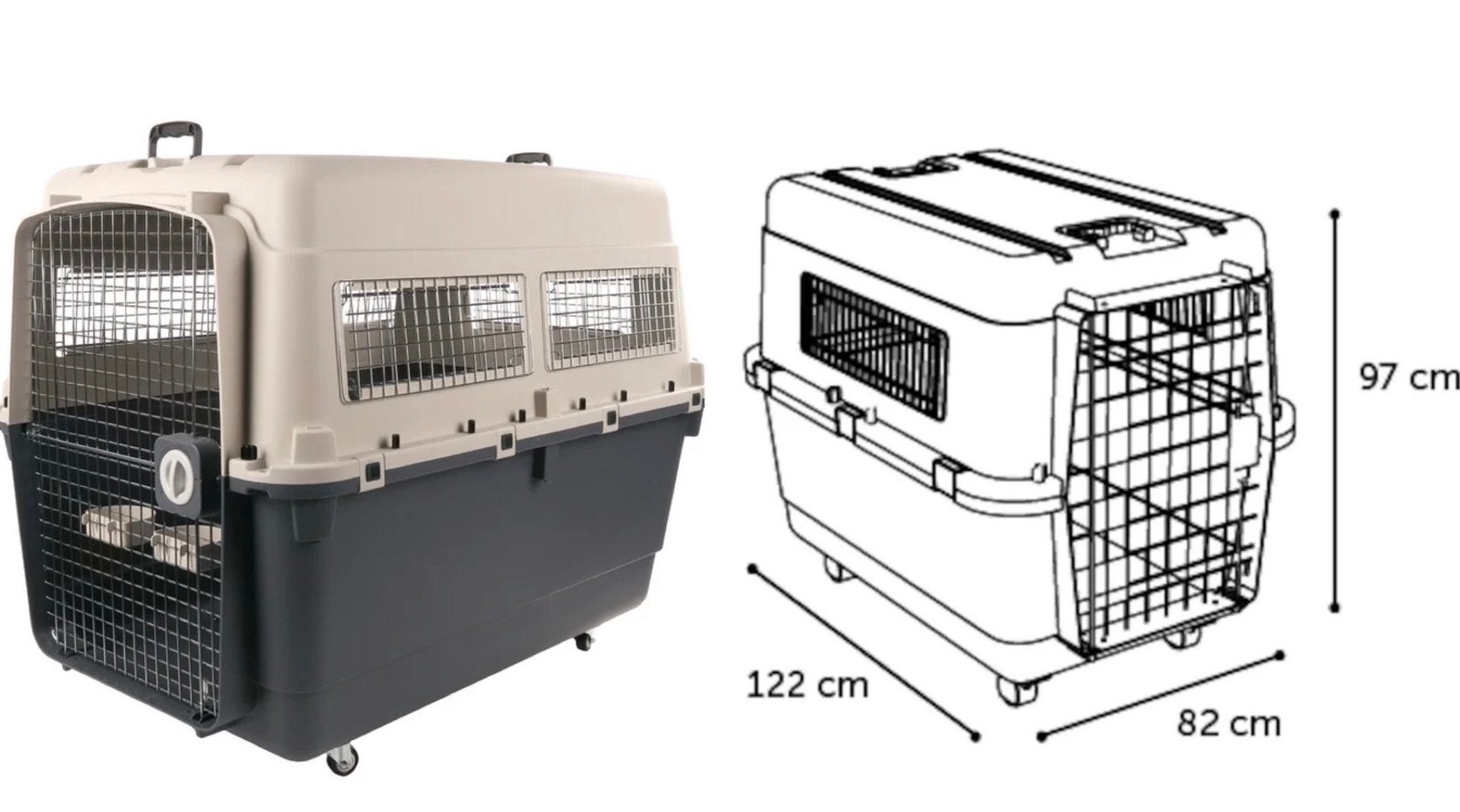 Reisbench transportbox XXXL 122cm, Ophalen, Zo goed als nieuw