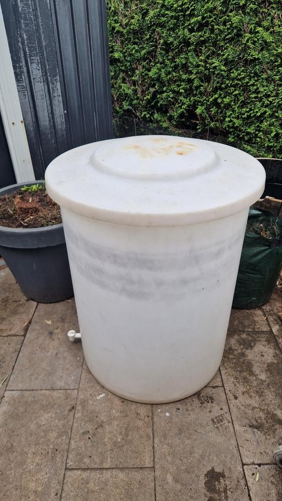 Grote regenton/ijsbad/vat 225L ijsbad met kraantje en deksel, Tuin en Terras, Regentonnen, Ophalen, Kunststof, Gebruikt, Met kraantje
