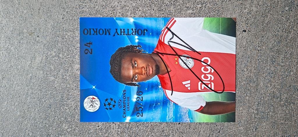 Foto met handtekening; Jorthy Mokio # Ajax, Verzamelen, Ophalen of Verzenden, Nieuw, Ajax, Overige typen
