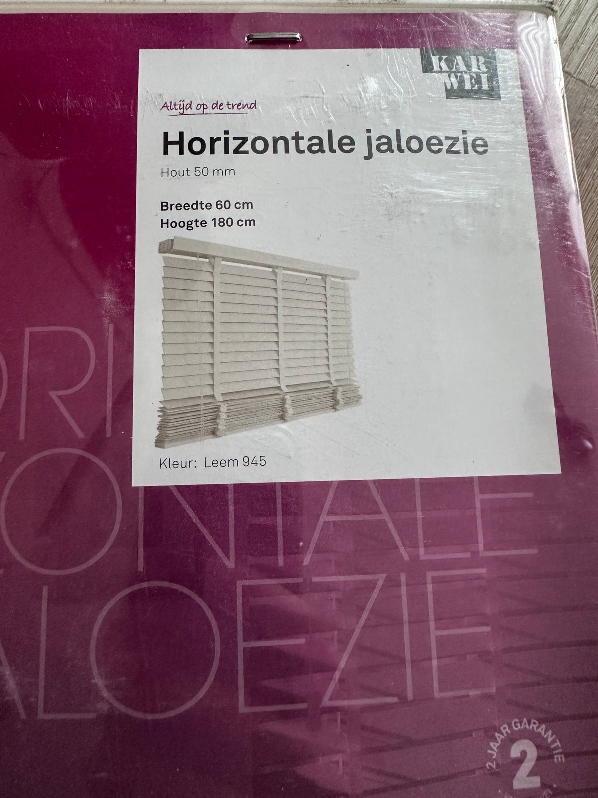 Houten jaloezien 60 x 180 breedte 50 mm, Jaloezie, 180 cm, Ophalen of Verzenden, Ladderband