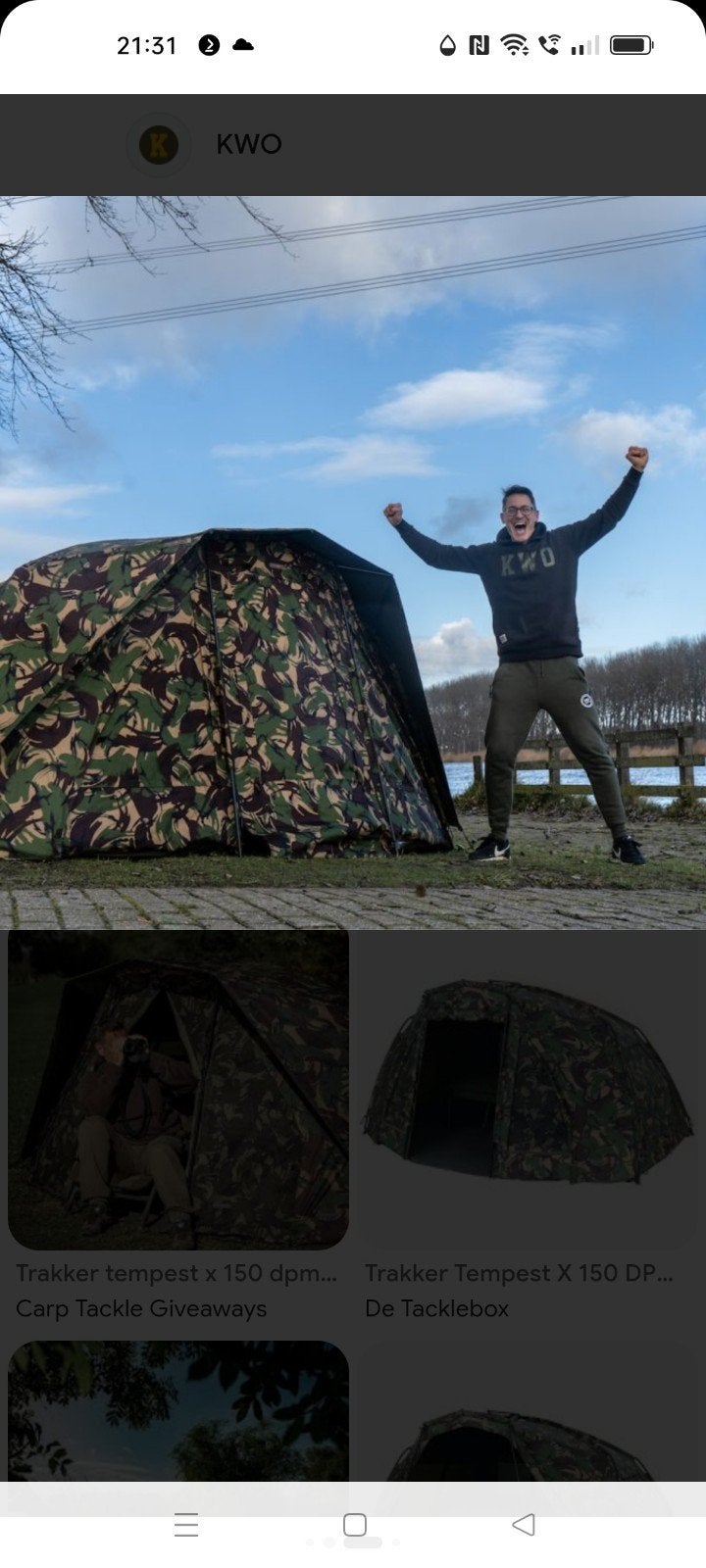 Trakker Tempest Brolly 100T Limited Aquatexx Nieuw, Watersport en Boten, Ophalen of Verzenden, Nieuw, Overige typen