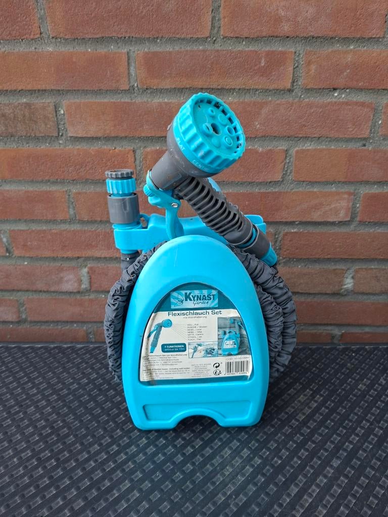 Kynast Flexislang Set met Wandhouder - 15m, Ophalen, Zo goed als nieuw, Tuinslang