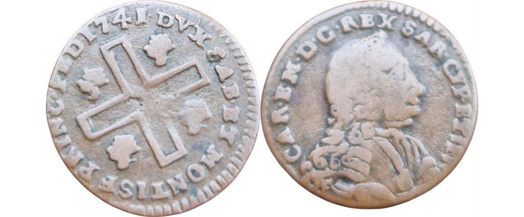 Cagliarese 1741, Sardinie, Carlo Emanuele III, Ophalen of Verzenden, Italië, Losse munt
