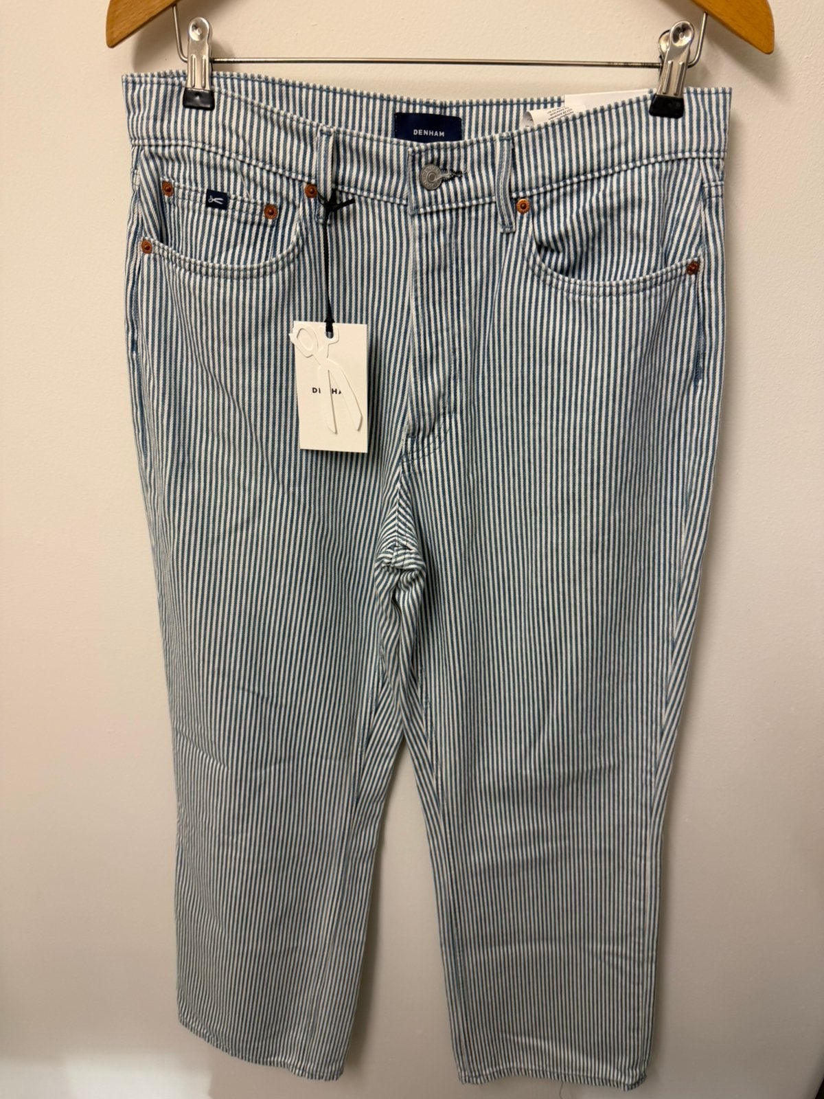 Nieuwe Denham Ima high straight dames jeans 29-30, Verzenden, Nieuw, Blauw, W28 - W29 (confectie 36)