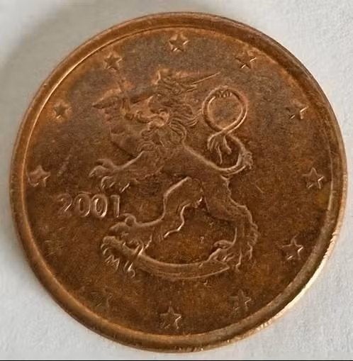 Finland 2001 - 5 cent ( blp), Ophalen of Verzenden, Finland, 5 cent, Losse munt