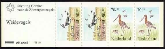Nederland Postzegelboekje 30 postfris Weidevogels, Postzegels en Munten, Postzegels | Nederland, Ophalen of Verzenden, Na 1940
