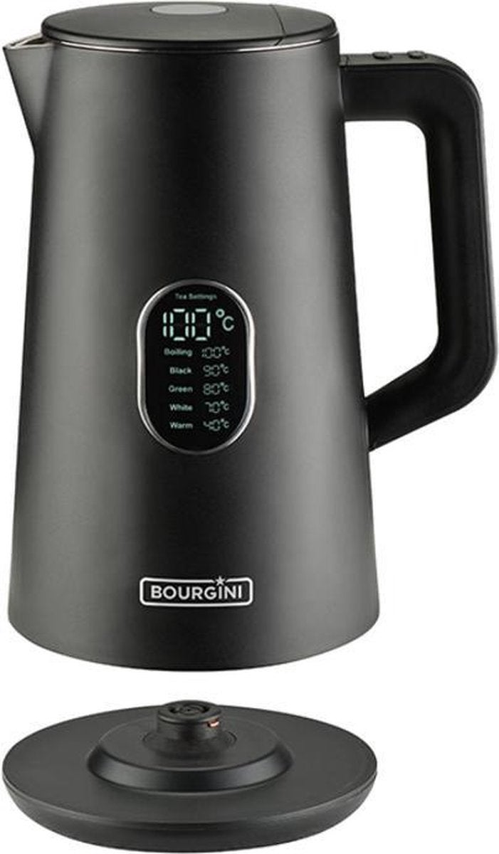 Bourgini waterkoker met temperatuurregelaar, Witgoed en Apparatuur, Waterkokers, 1 tot 2 liter, Ophalen, Gebruikt