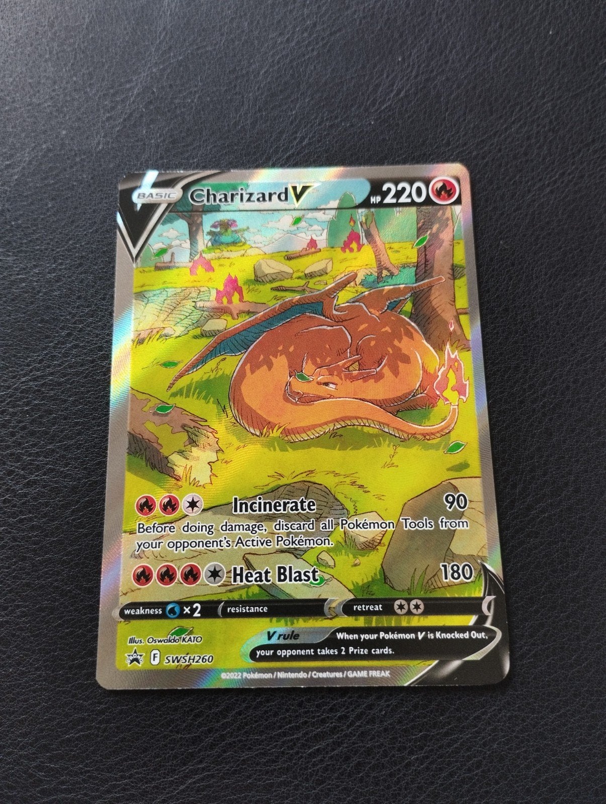 Charizard V Holo Pokemon kaart Promo UPC sword Shield, Ophalen of Verzenden, Zo goed als nieuw