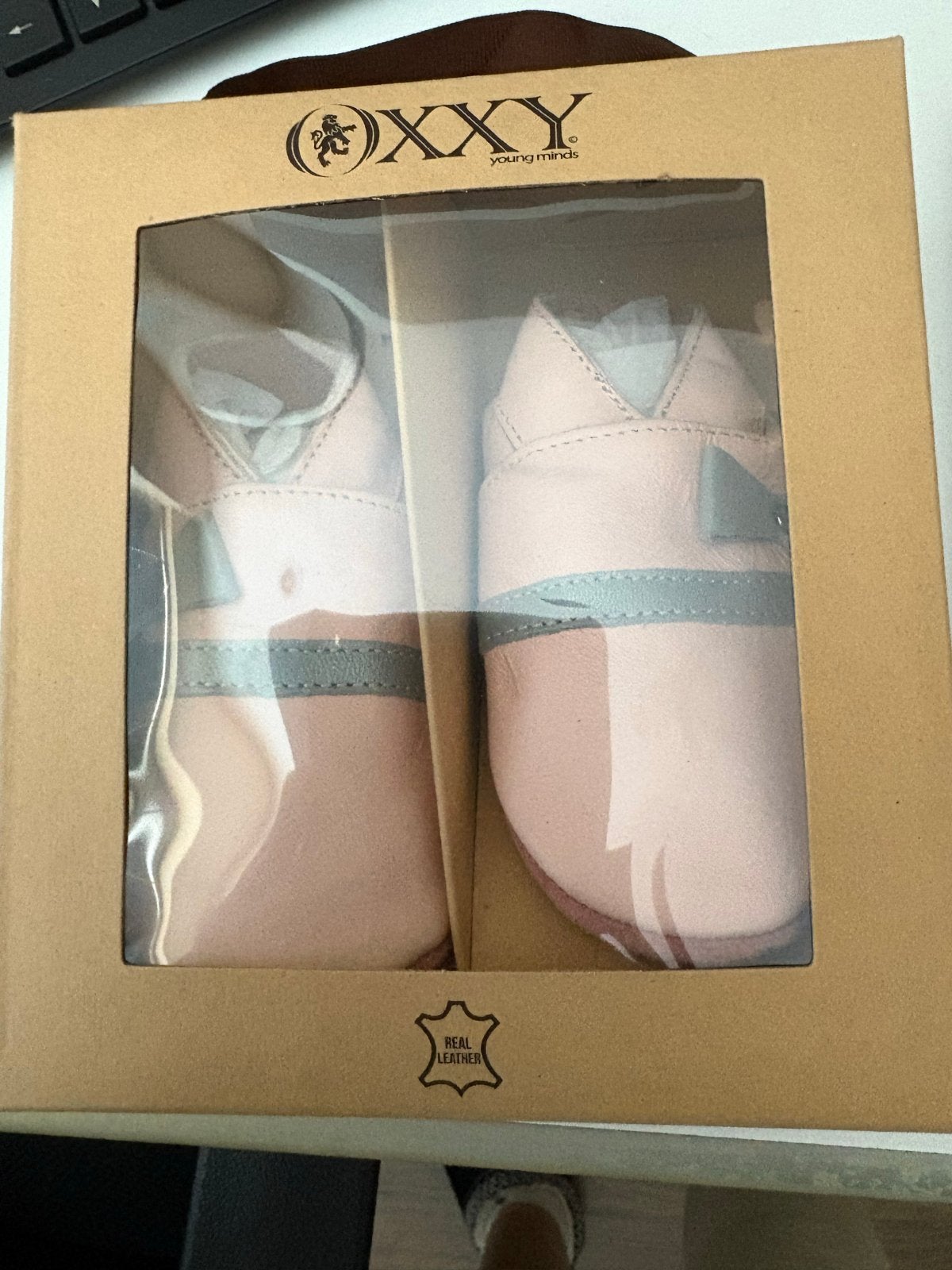 OXXY Roze babyslofjes maat 18, echt leer, nieuw, Ophalen of Verzenden, Nieuw, Meisje, Slofjes