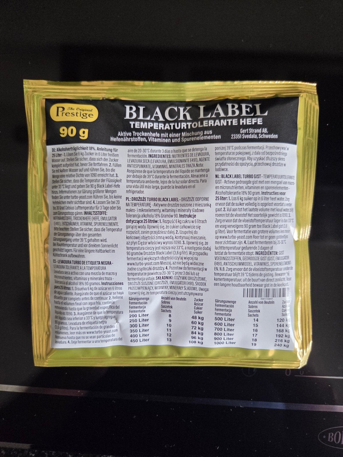 Black label gist, Verzenden, Nieuw