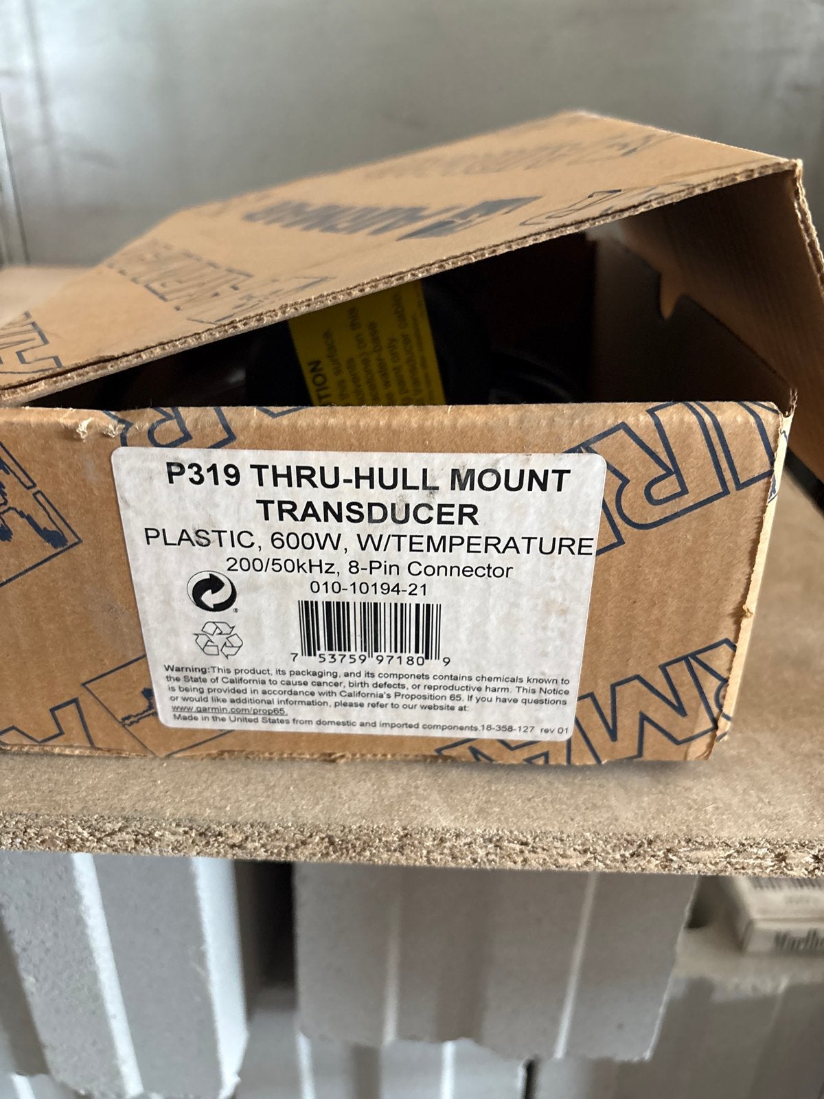 Airmar P319 Thru-Hull Transducer 200/50kHz 8-Pin Garmin, Ophalen of Verzenden, Nieuw