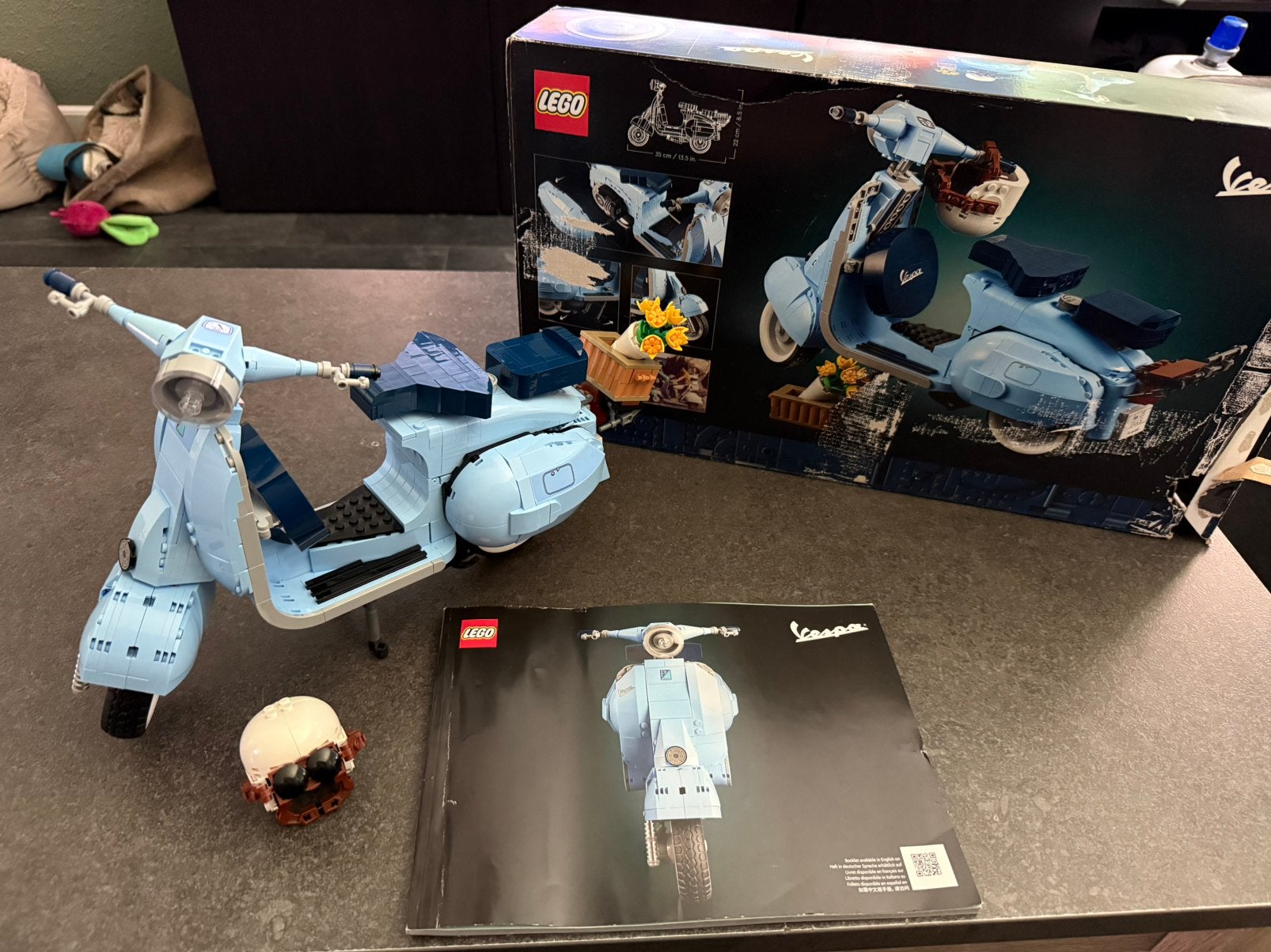 Lego vespa 125 scooter blauw (10298), Kinderen en Baby's, Speelgoed | Duplo en Lego, Ophalen, Gebruikt