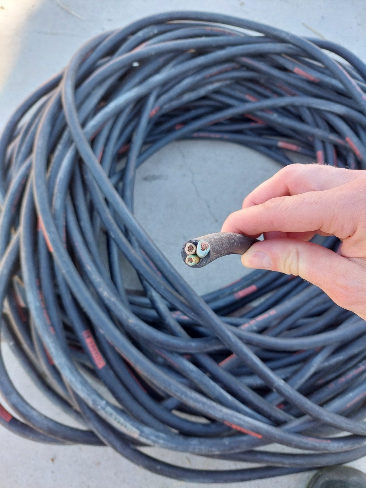 58 meter stroomkabel, Ophalen, Kabel of Snoer
