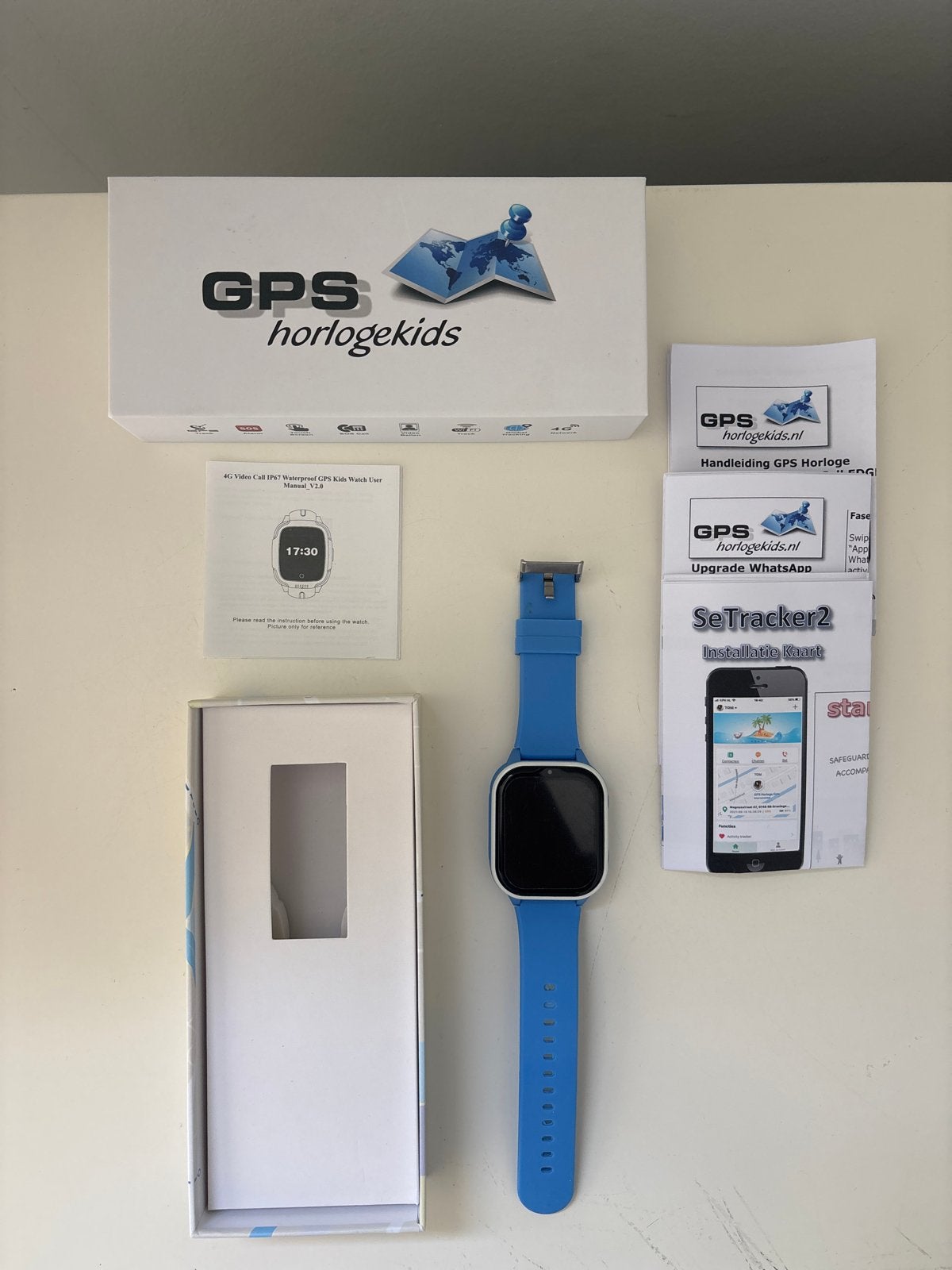GPS Horlogekids Smartwatch Blauw - Zo goed als nieuw, Ophalen of Verzenden, Zo goed als nieuw, Blauw, Jongen of Meisje