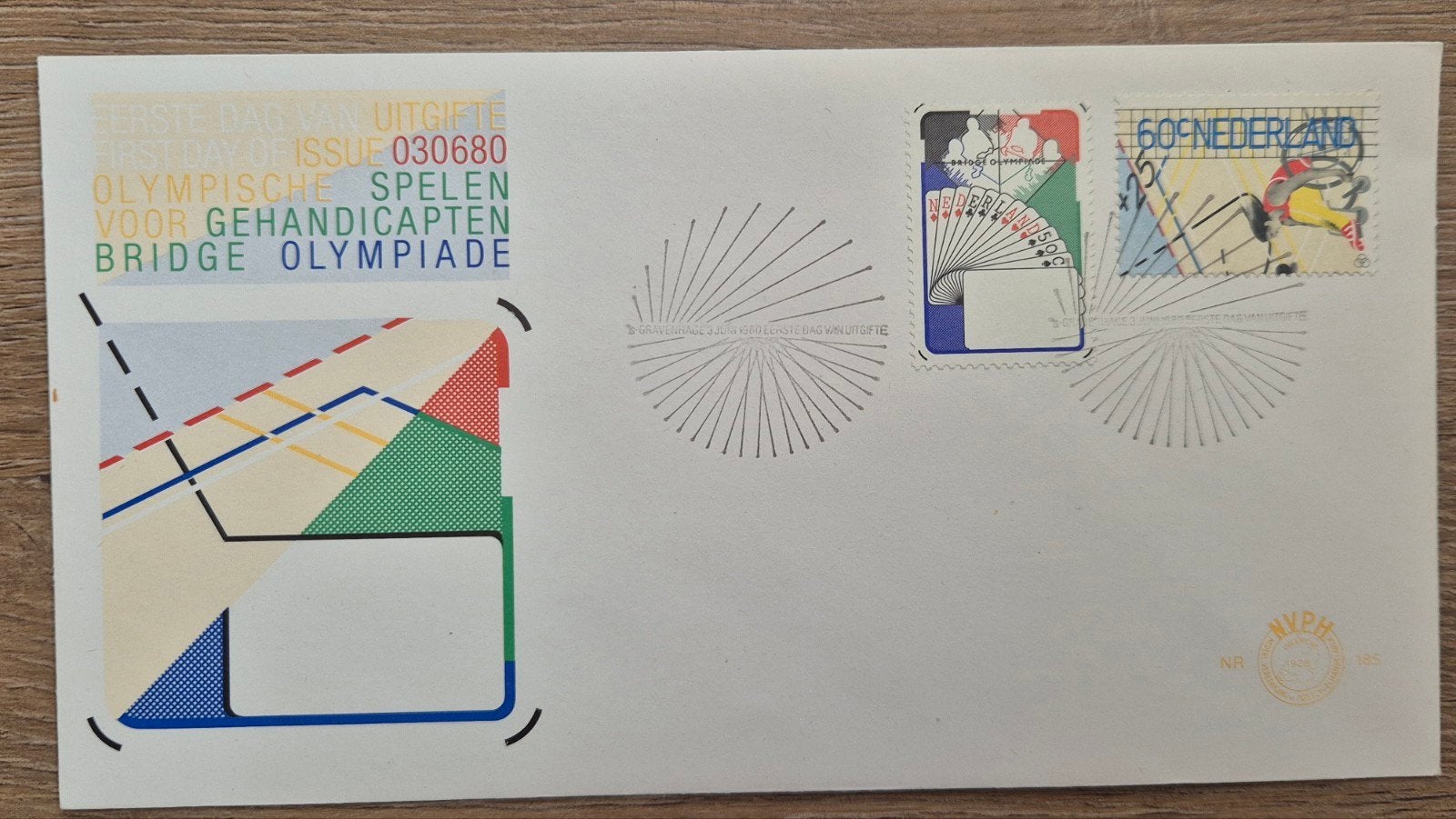 Eerste Dag van Uitgifte NVPH nr 185 Olympische Spelen, Ophalen of Verzenden