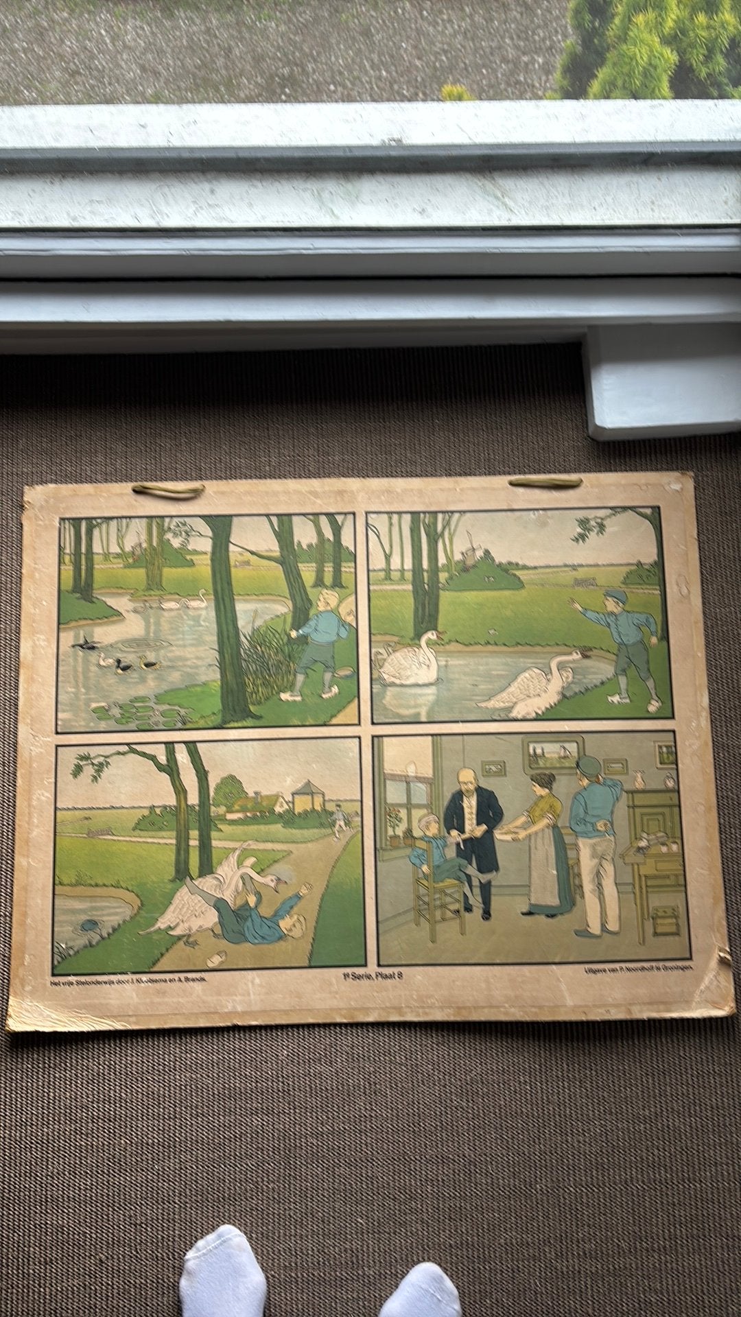 Wolters Noordhoff Groningen oude schoolplaat, Verzenden, Aardrijkskunde