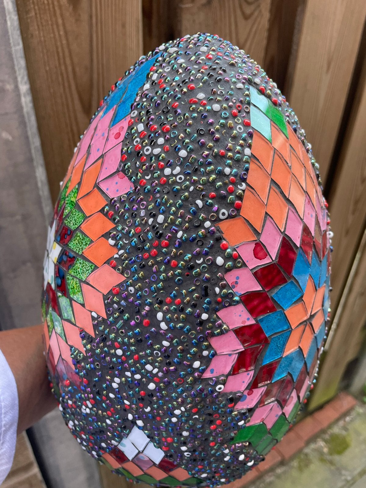 Unieke Mozaïek Lamp Ei Vorm - Handgemaakt, Huis en Inrichting, Ophalen of Verzenden, Nieuw