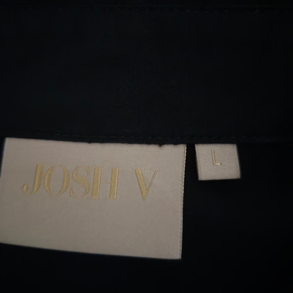 JOSH V Zwarte Jurk met Ruches - Maat L, Zwart, Ophalen of Verzenden, Zo goed als nieuw, Maat 36 (S)