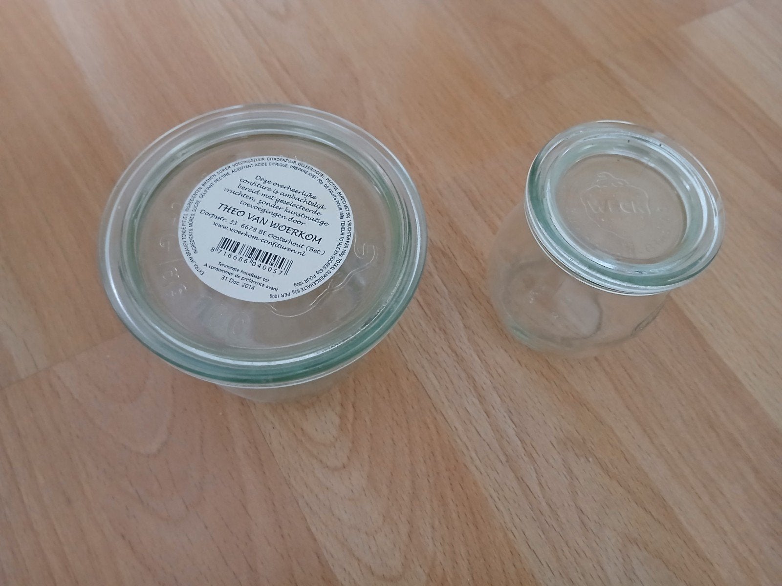 Wekpotjes, 2 stuks., Overige typen, Ophalen, Zo goed als nieuw, Glas