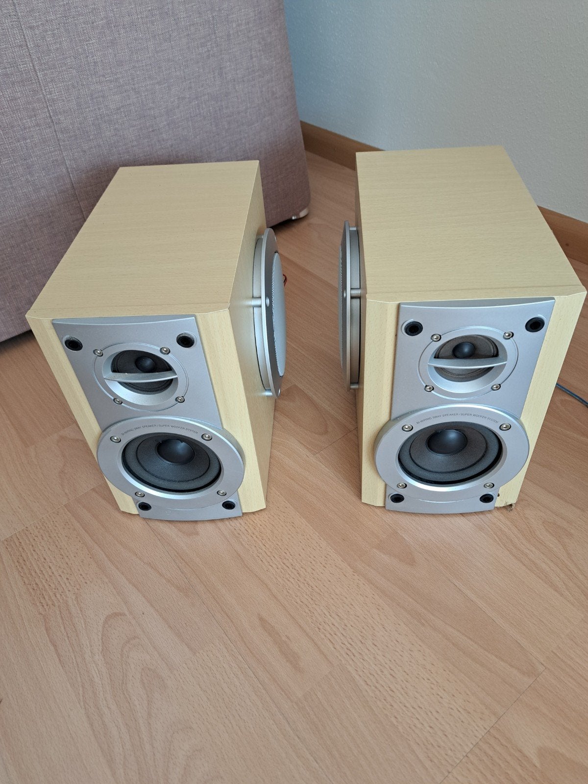 Panasonic Boekenplank Luidsprekers - Houten Look, Overige merken, Gebruikt, Speakerset, Ophalen of Verzenden
