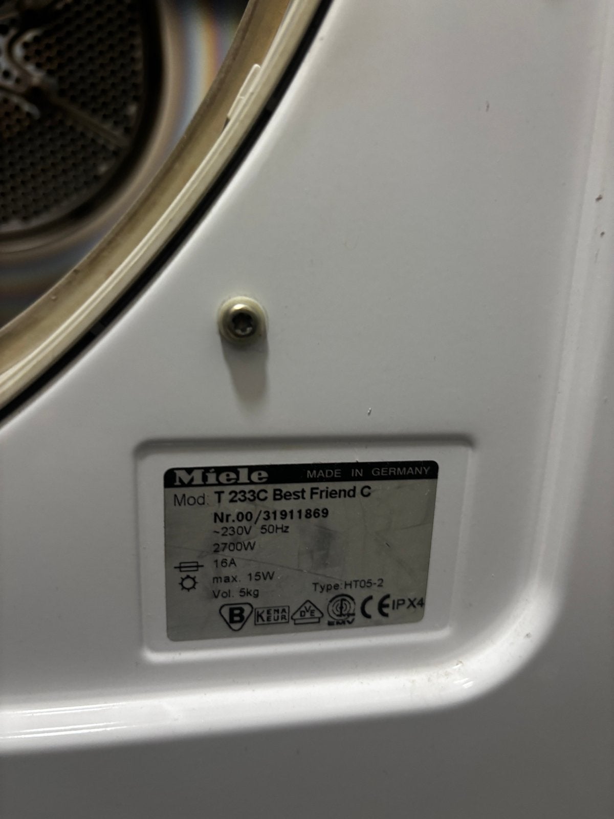 Foto 6 van Miele Best Friend C Droger - enkel voor onderdelen te koop!