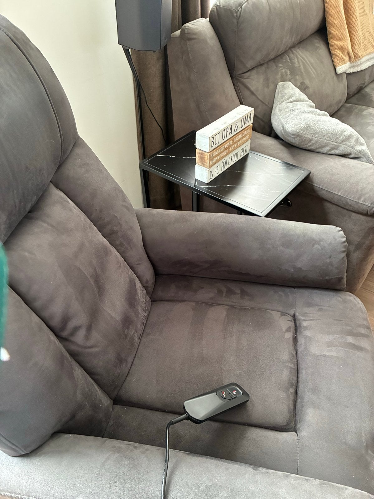 Leen Bakker Colorado Relaxfauteuil met Sta-op functie, Ophalen, Gebruikt, Stof, 75 tot 100 cm