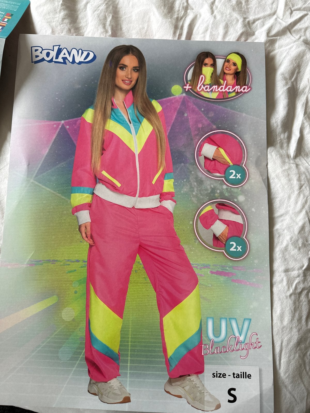 Jaren 80 Feestkleding met Beenwarmers en Haarband, Carnaval, Ophalen of Verzenden, Zo goed als nieuw, Kleding