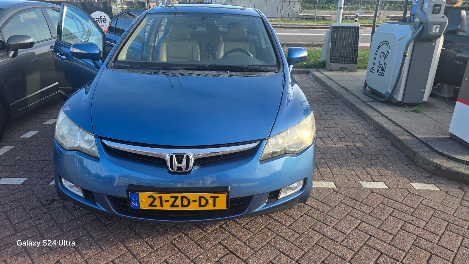 Honda Civic 1.3 Vtec Hybrid 4DR C-tr. 2008 Blauw, Auto's, Blauw, Origineel Nederlands, Hybride Elektrisch/Benzine, 22 km/l