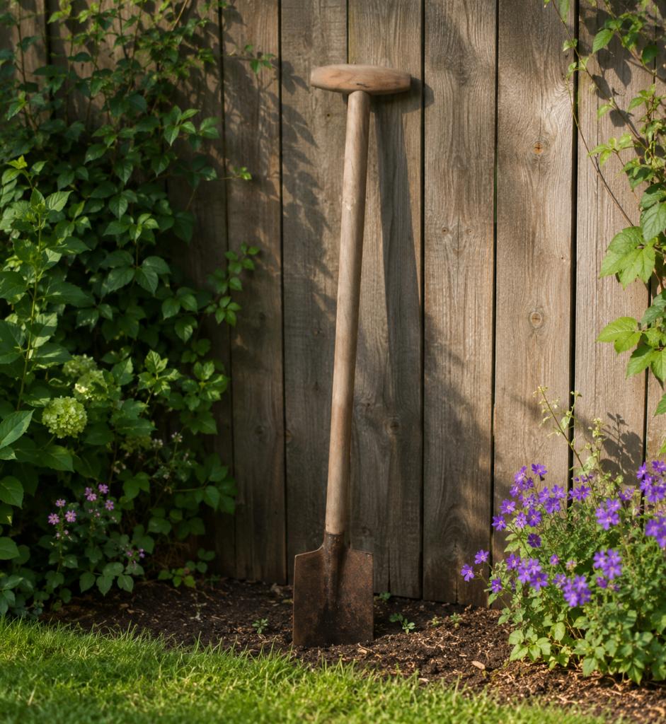 vintage tuinspade met houten T steel/kruk-lengte 1.15 m, Antiek en Kunst, Antiek | Gereedschap en Instrumenten, Ophalen