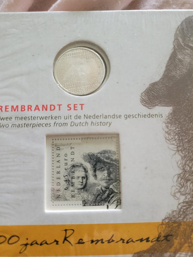 Rembrandt munt en zegel, Ophalen of Verzenden, Overige landen, Overige waardes, Zilver