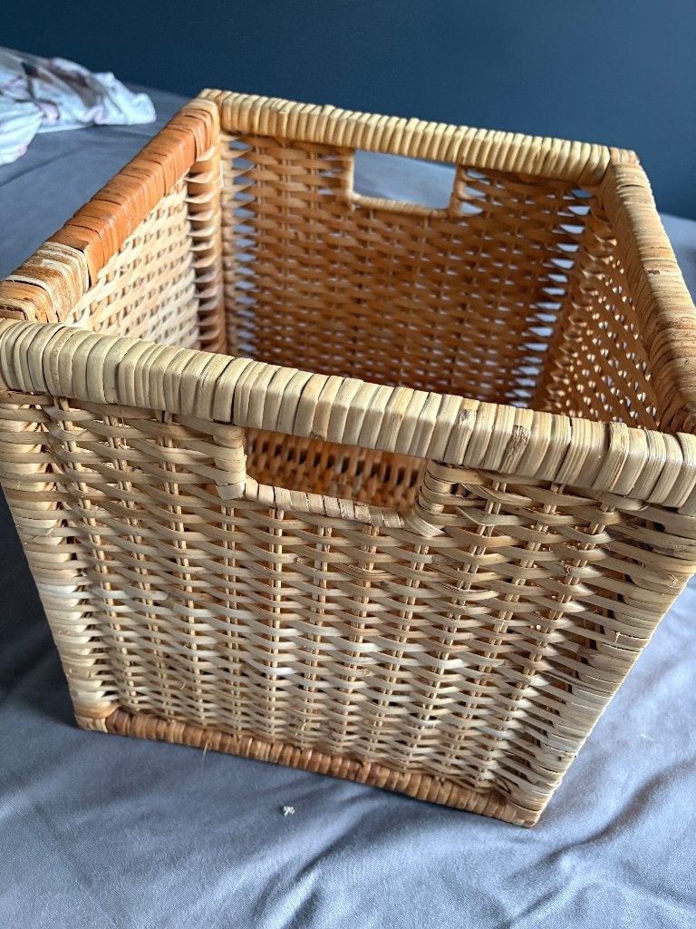 Opbergmand IKEA, Overige materialen, Gevlochten, Mand, Vierkant