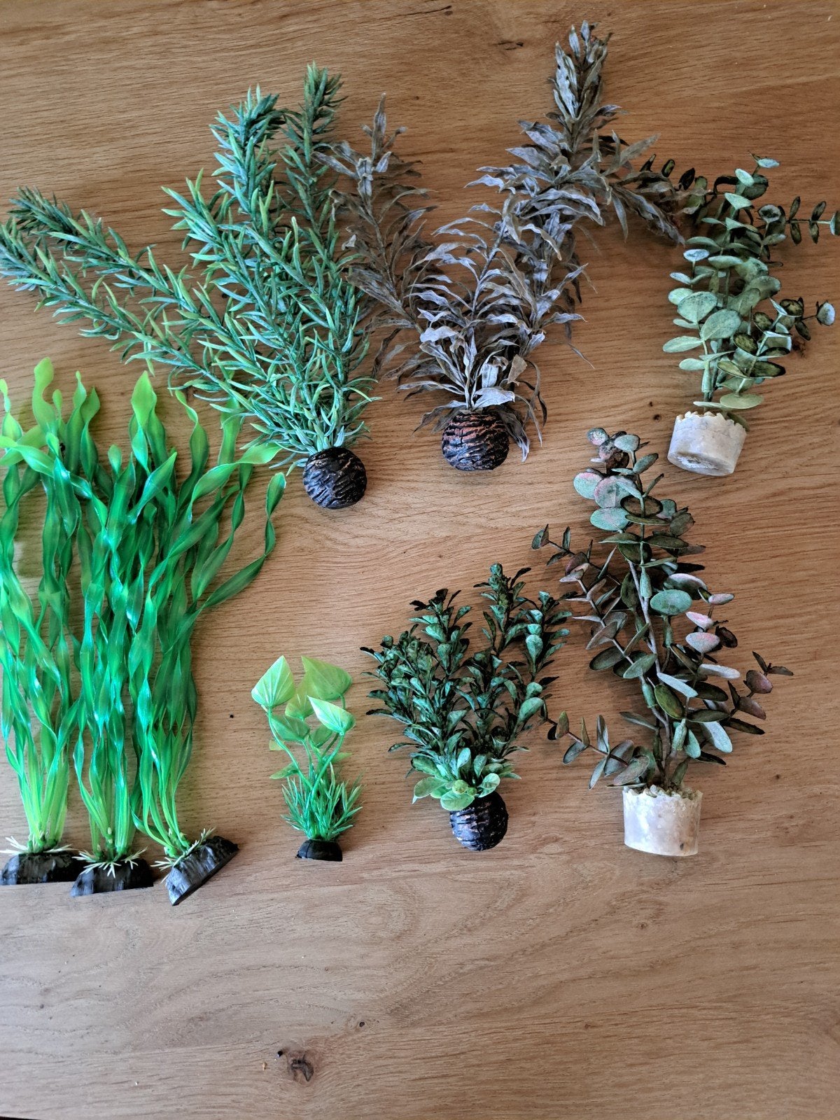 9 Kunst aquarium planten, Dieren en Toebehoren, Ophalen, Zo goed als nieuw, Plant(en), Steen of Hout