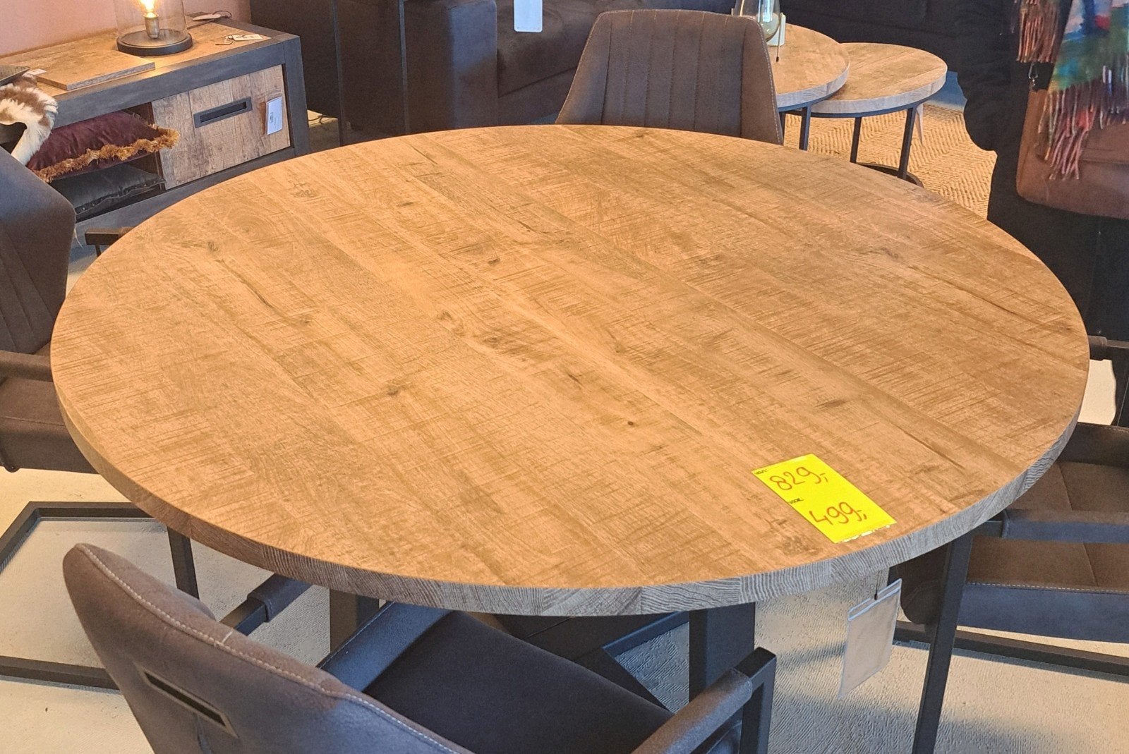 mango tafel zo goed als nieuw, Ophalen, 100 tot 150 cm, Rond, Zo goed als nieuw