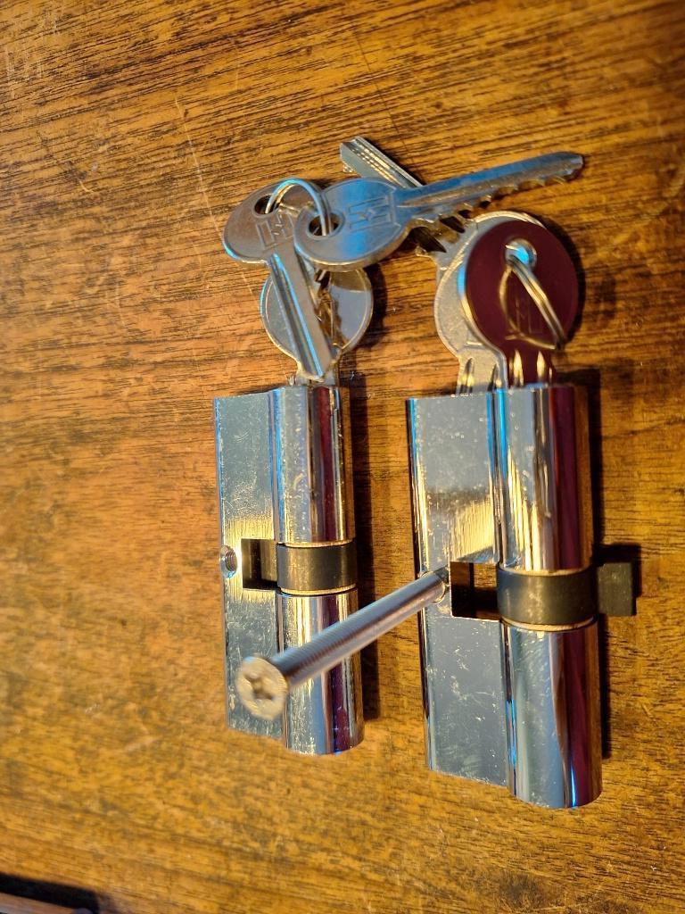 14   cylindersloten, Ophalen of Verzenden, Nieuw, Chroom, Slot