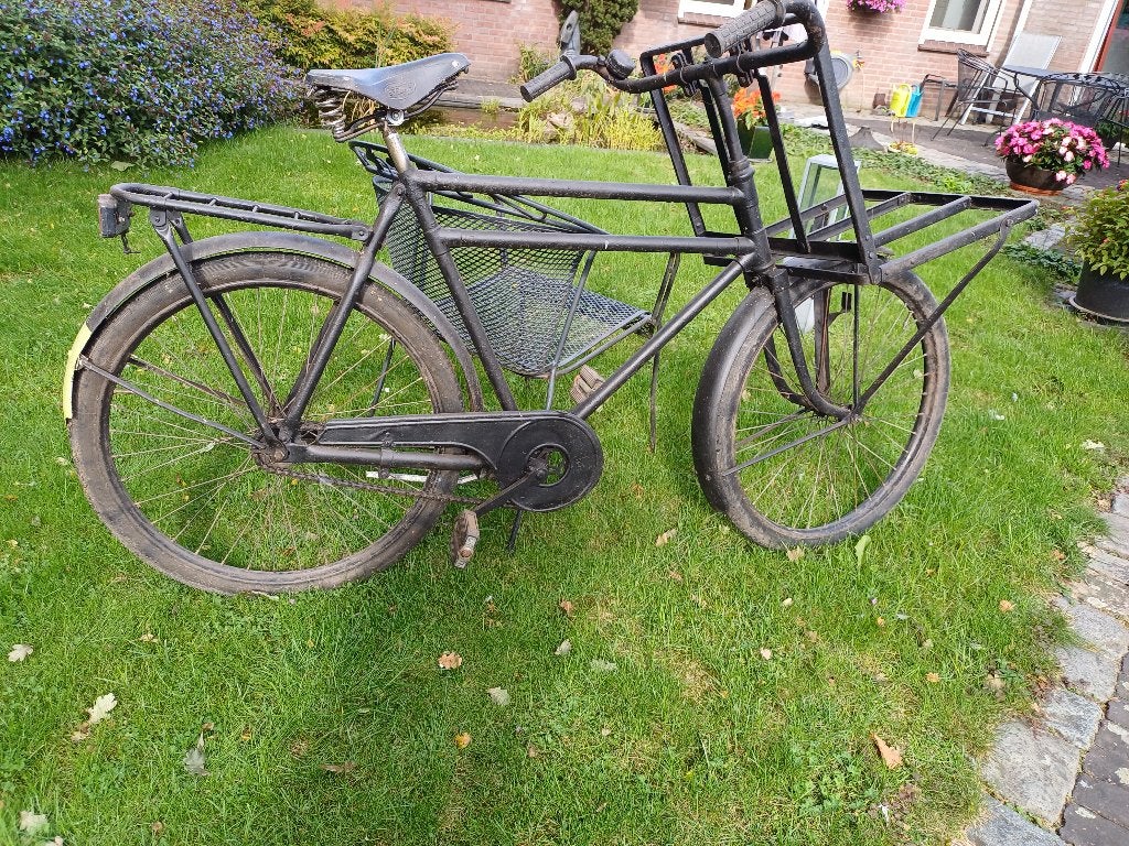 Antieke transportfiets, Fietsen en Brommers, Fietsen | Oldtimers, 55 tot 59 cm, Ophalen, Terugtraprem