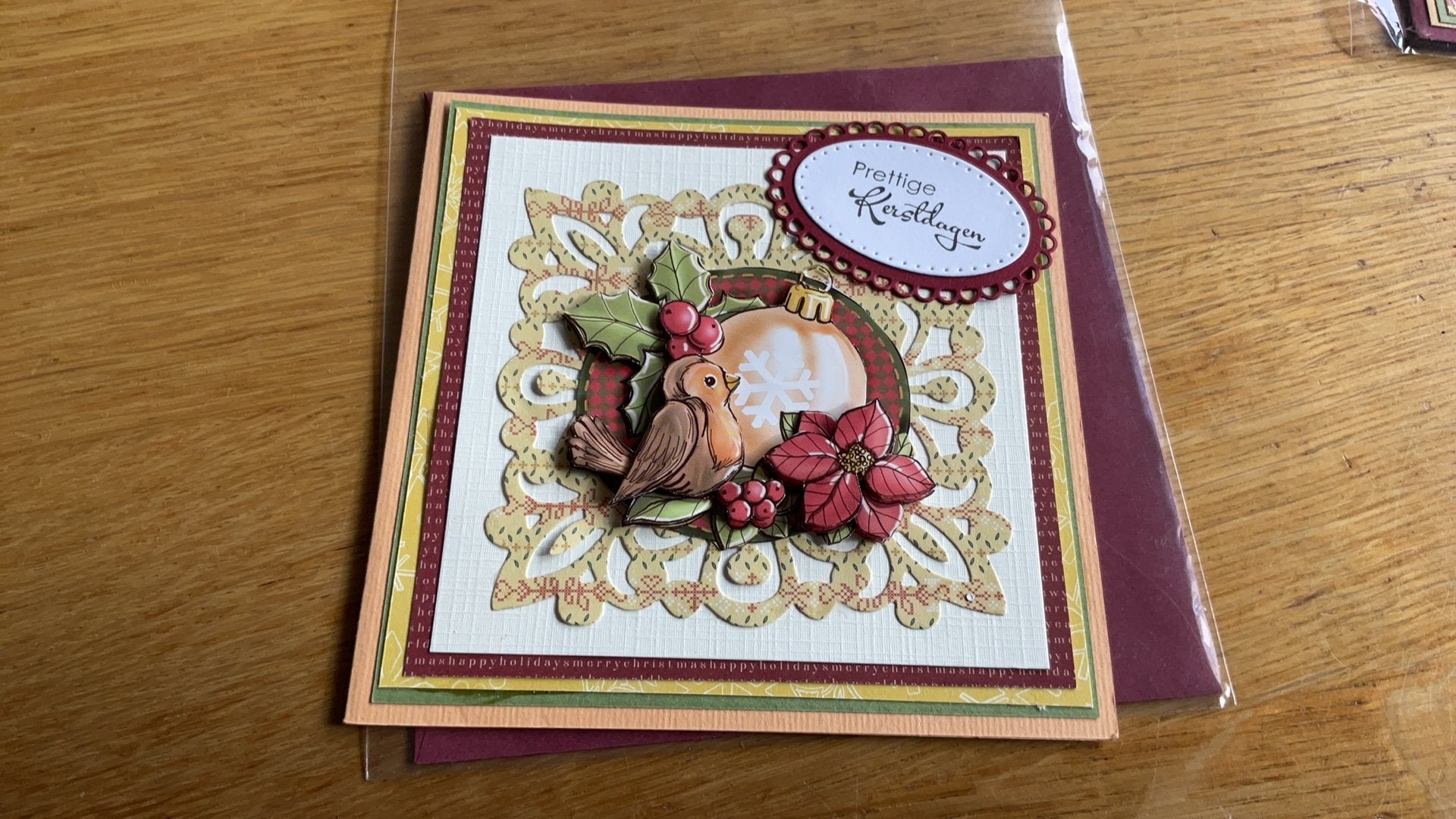 Zelfgemaakte Kerstkaart 29, Hobby en Vrije tijd, Ophalen of Verzenden, Nieuw, Kerst