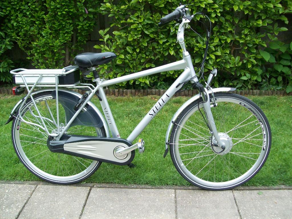 Stella Elektrische Herenfiets, Gebruikt, 51 tot 55 cm, 30 tot 50 km per accu, Ophalen