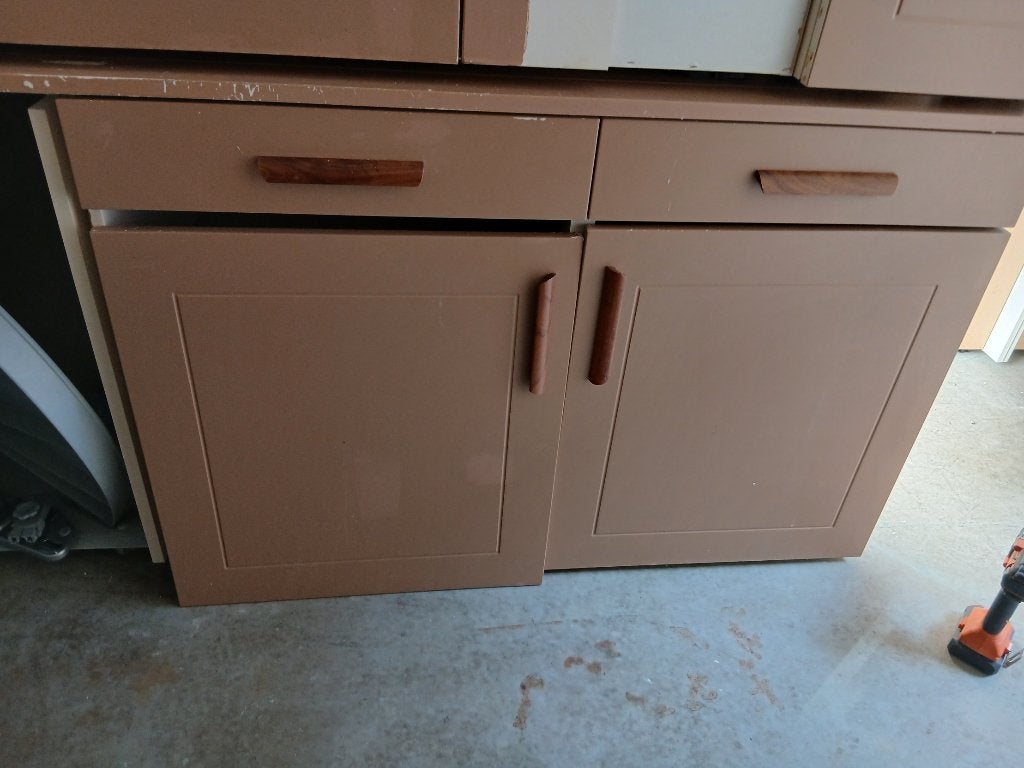 Keuken kasten kleur bruin overschilderd hele set nu €50,00, Huis en Inrichting, Ophalen, Gebruikt, Bruin, 200 cm of meer