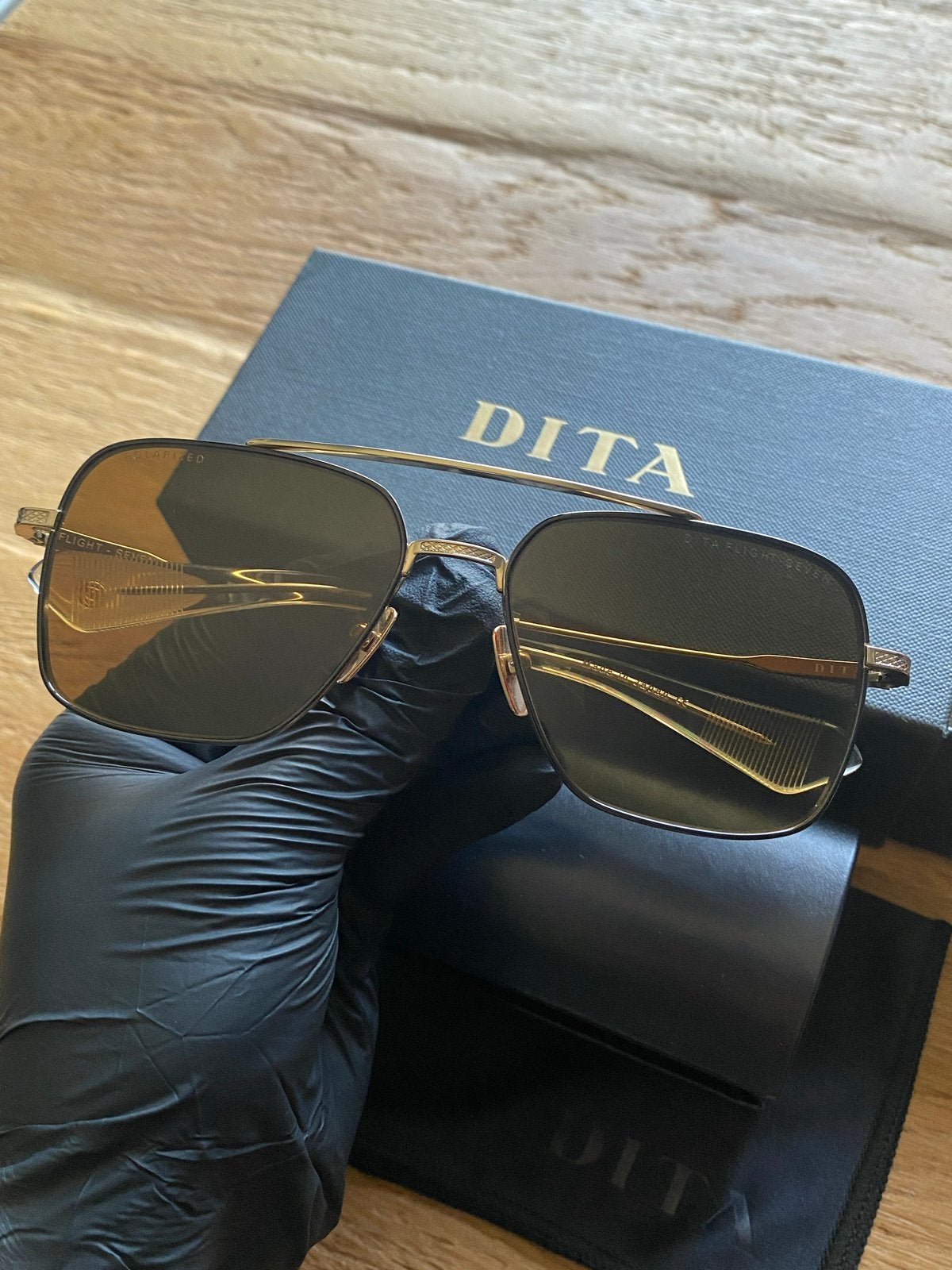 Dita Flight.006 zonnebril - Zo goed als nieuw, Overige merken, Zonnebril, Zwart, Ophalen of Verzenden