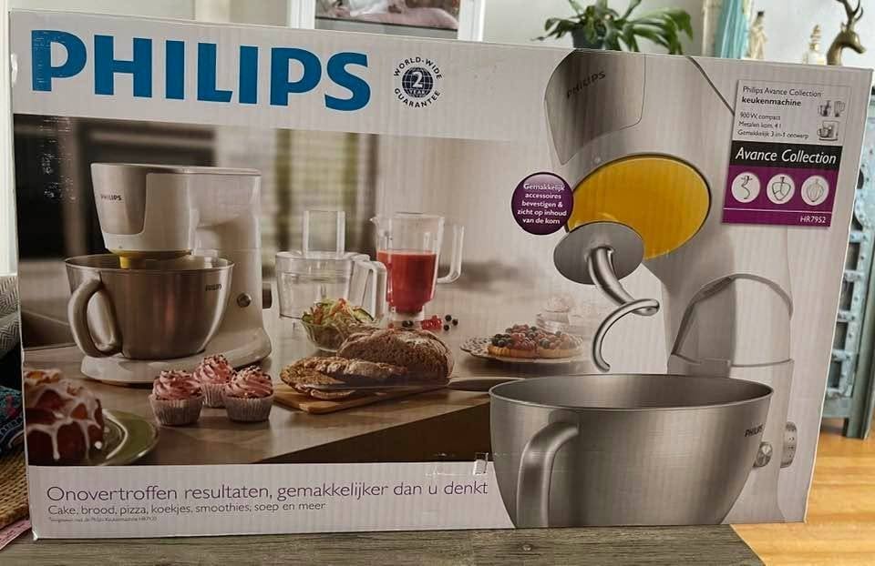 Philips keukenmachine 3 in 1 ontwerp NIEUW en geseald, 4 liter of meer, Ophalen of Verzenden, Nieuw, 3 snelheden of meer