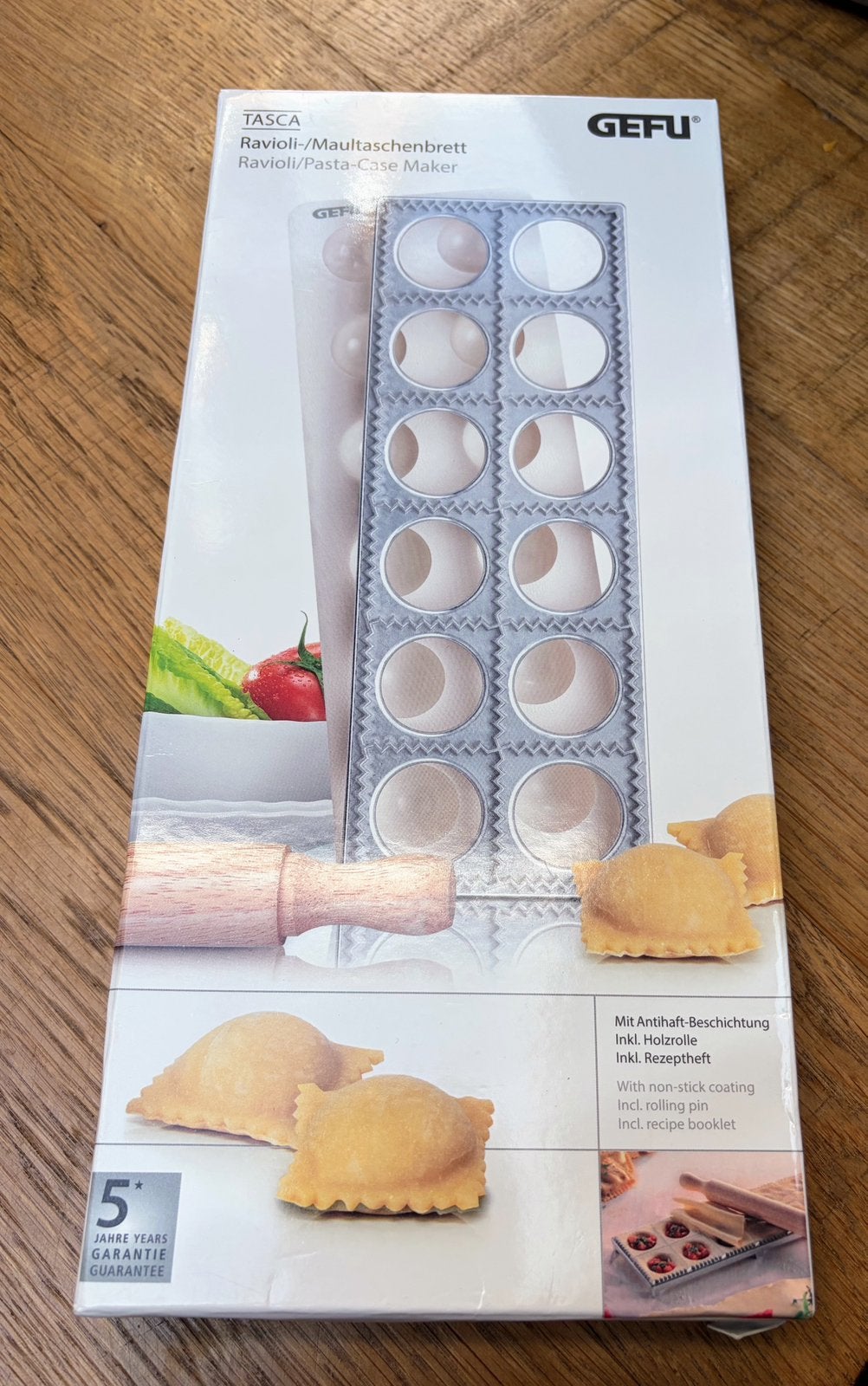 Gefu raviolimaker nieuw, Nieuw, Ophalen of Verzenden, Metaal, Pastamachine